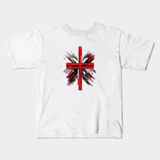 Abstract Minimalist Cool Symbol: Red Cross X Kids T-Shirt